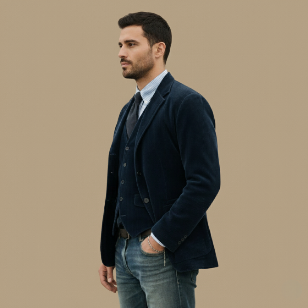Manuel™ | Conjunto Elegante de Chaqueta y Chaleco