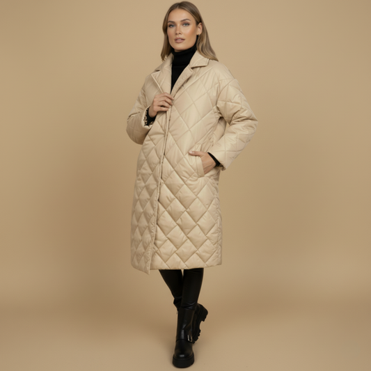 Valeria™ | Abrigo Elegante con Forro Leopardo