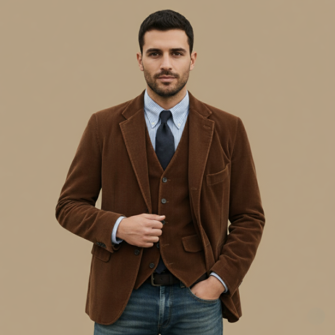 Manuel™ | Conjunto Elegante de Chaqueta y Chaleco