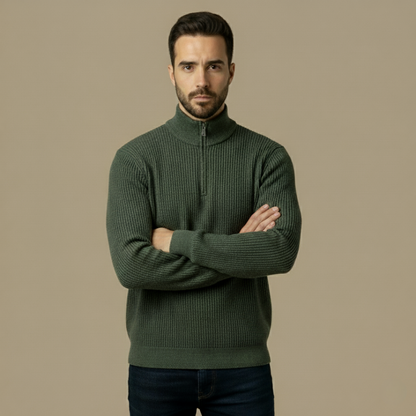 Enzo™ | Jersey de Punto con Cremallera Elegante