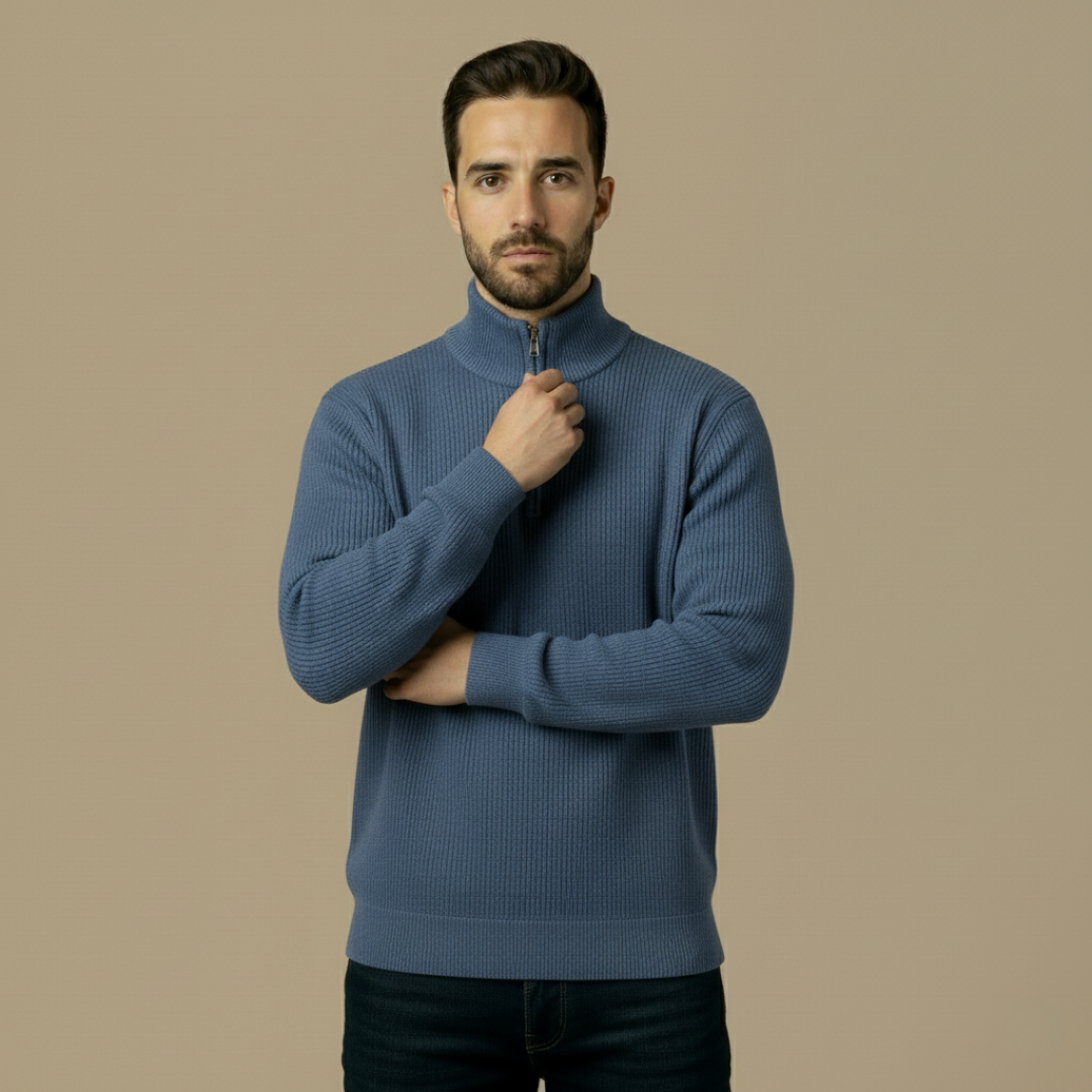 Enzo™ | Jersey de Punto con Cremallera Elegante