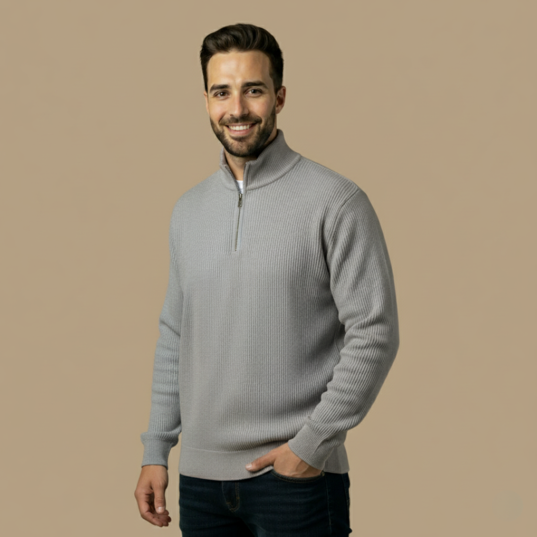 Enzo™ | Jersey de Punto con Cremallera Elegante