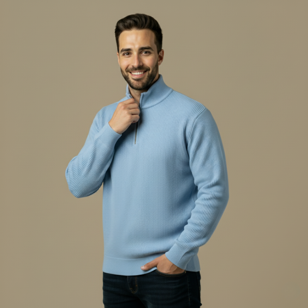 Enzo™ | Jersey de Punto con Cremallera Elegante