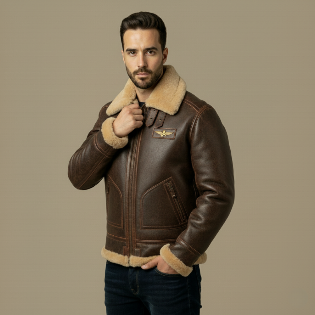 Javier™ | Chaqueta de Aviador Clásica para Hombre