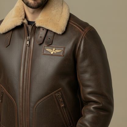 Javier™ | Chaqueta de Aviador Clásica para Hombre